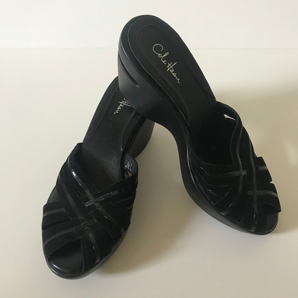 Cole Haan Black Open Back Sandals Size 6